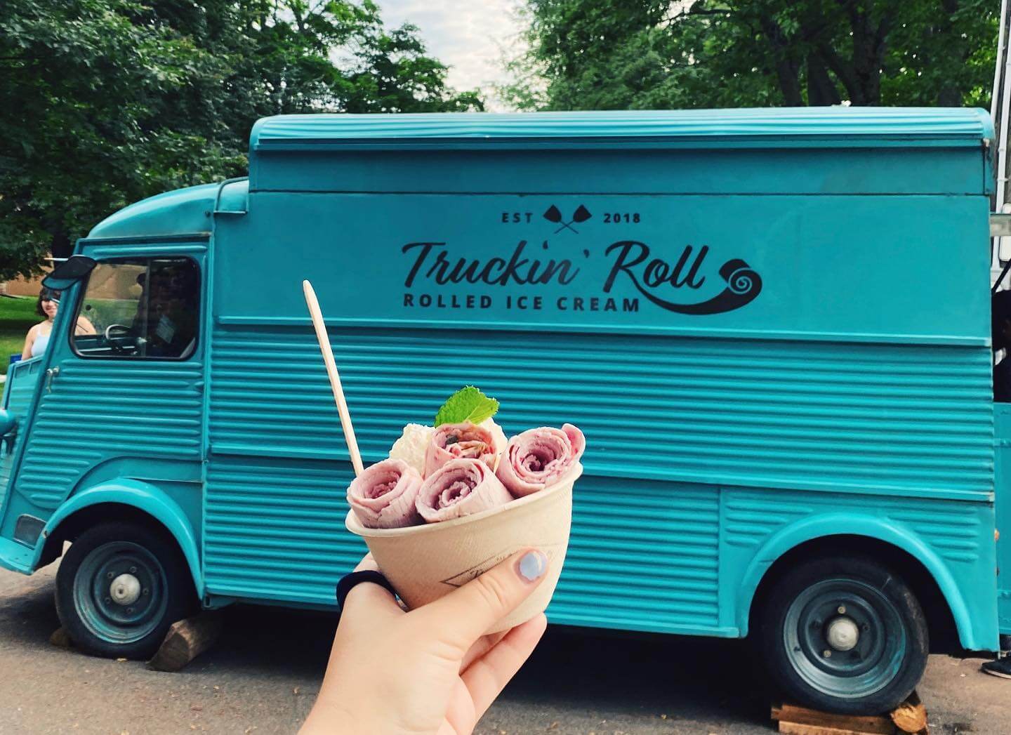 The Truckin’ Roll truck on the corner of Church and Grafton